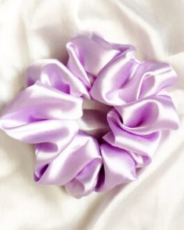 Lavender Satin Scrunchie