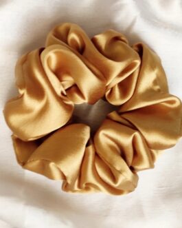 Golden Satin Scrunchie