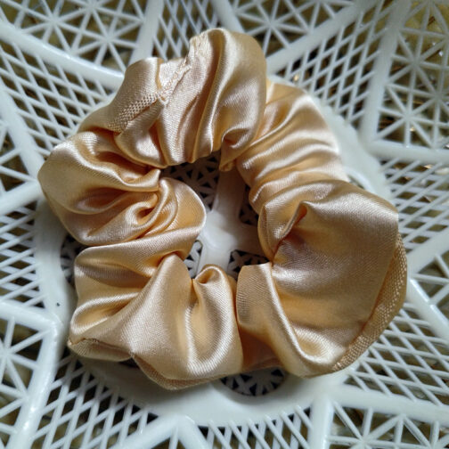 Light Golden Satin Scrunchie