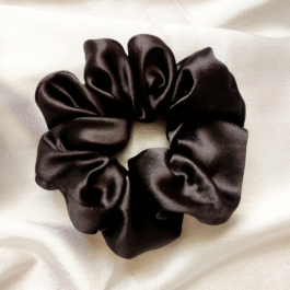 Black Satin Scrunchie