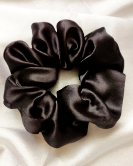 Black Satin Scrunchie