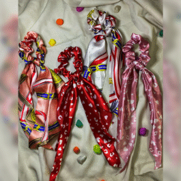 Satin scarf scrunchies (Set of 6)