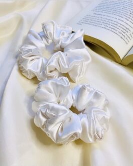 Pearl White Scrunchie