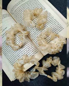 Gold Organza Scrunchies