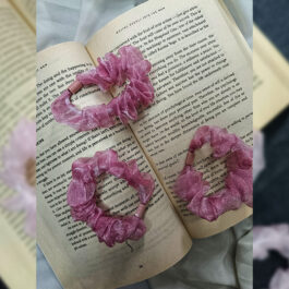 Pink Organza Scrunchies