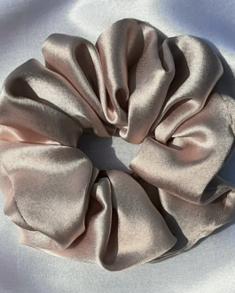 Ivory Satin Scrunchie