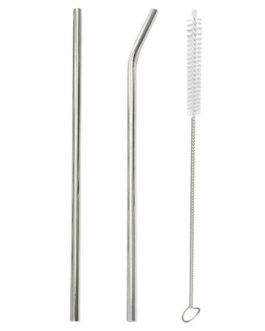 Stainless Steel Straws & Brush