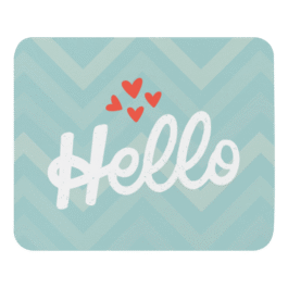 Cute Hello Mouse Pad