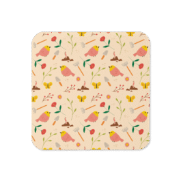 Artistic Bird Square Coaster