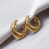 Triple Layer Gold Hoop - Image 2