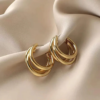 Triple Layer Gold Hoop