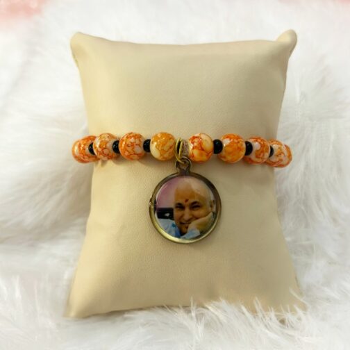 Guruji Bracelet – Orange Beaded