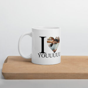 Celebrate Love with a Custom Heart-Photo Mug