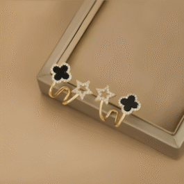 Elegant Star & Clover Earrings