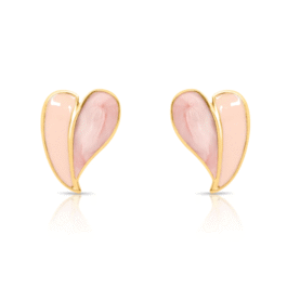 Heart-Shaped Pink  Earrings