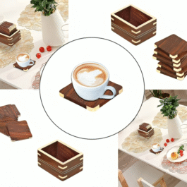 Sheesham Wood Coaster Set (Set of 6)