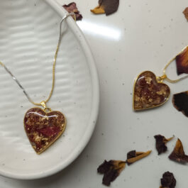 Heart-Shaped Resin Pendant