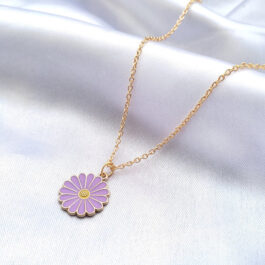 Pastel Daisy Pendant Necklace