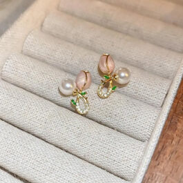Blossom Pearl Rosebud Earrings