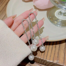 Luxury Crystal & Pearl Drop Earrings