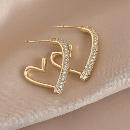 Gold Heart Earrings