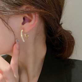 Gold Heart Earrings