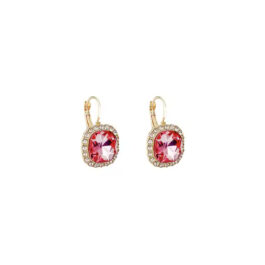 Luxury Rose Pink Crystal Earrings