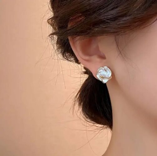 Iridescent Petal Earrings - Image 3