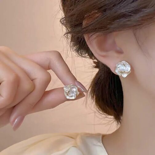 Iridescent Petal Earrings - Image 2