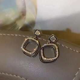 Sparkling Geometric Drop Earrings