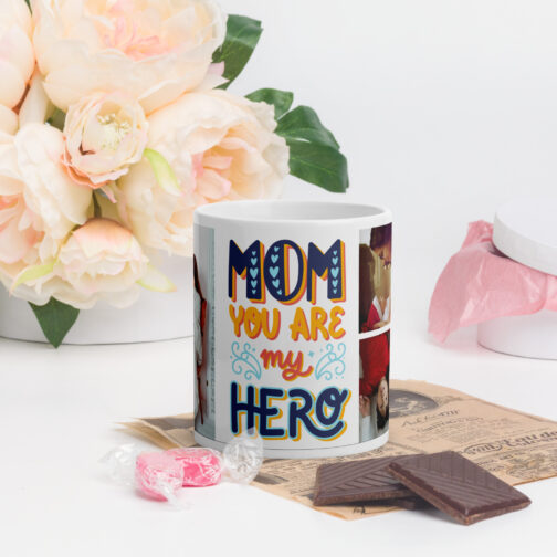 Mother's Day Mug – "Mom, You Are My Hero" | Custom Photo Gift - Image 4
