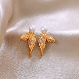 Gold Mermaid Tail Earrings