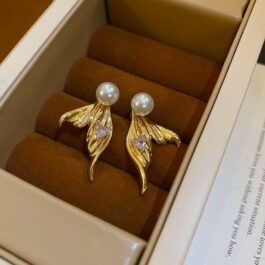 Gold Mermaid Tail Earrings