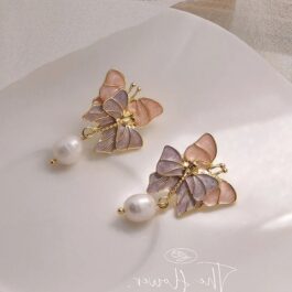 Butterfly Pearl Earrings