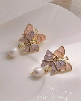 Butterfly Pearl Earrings