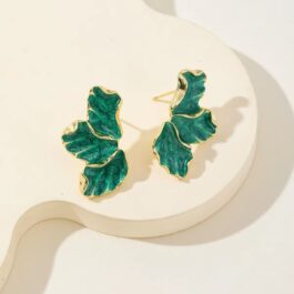 Elegant Green Leaf Earrings