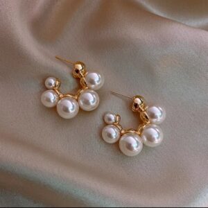 Pearl Cluster Earrings