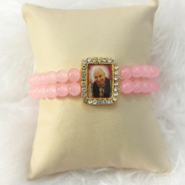Guruji Pink Beaded Bracelet