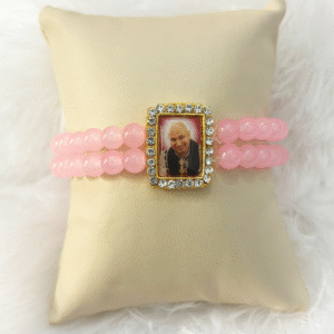 Guruji Pink Beaded Bracelet
