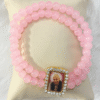 Guruji Pink Beaded Bracelet - Image 2