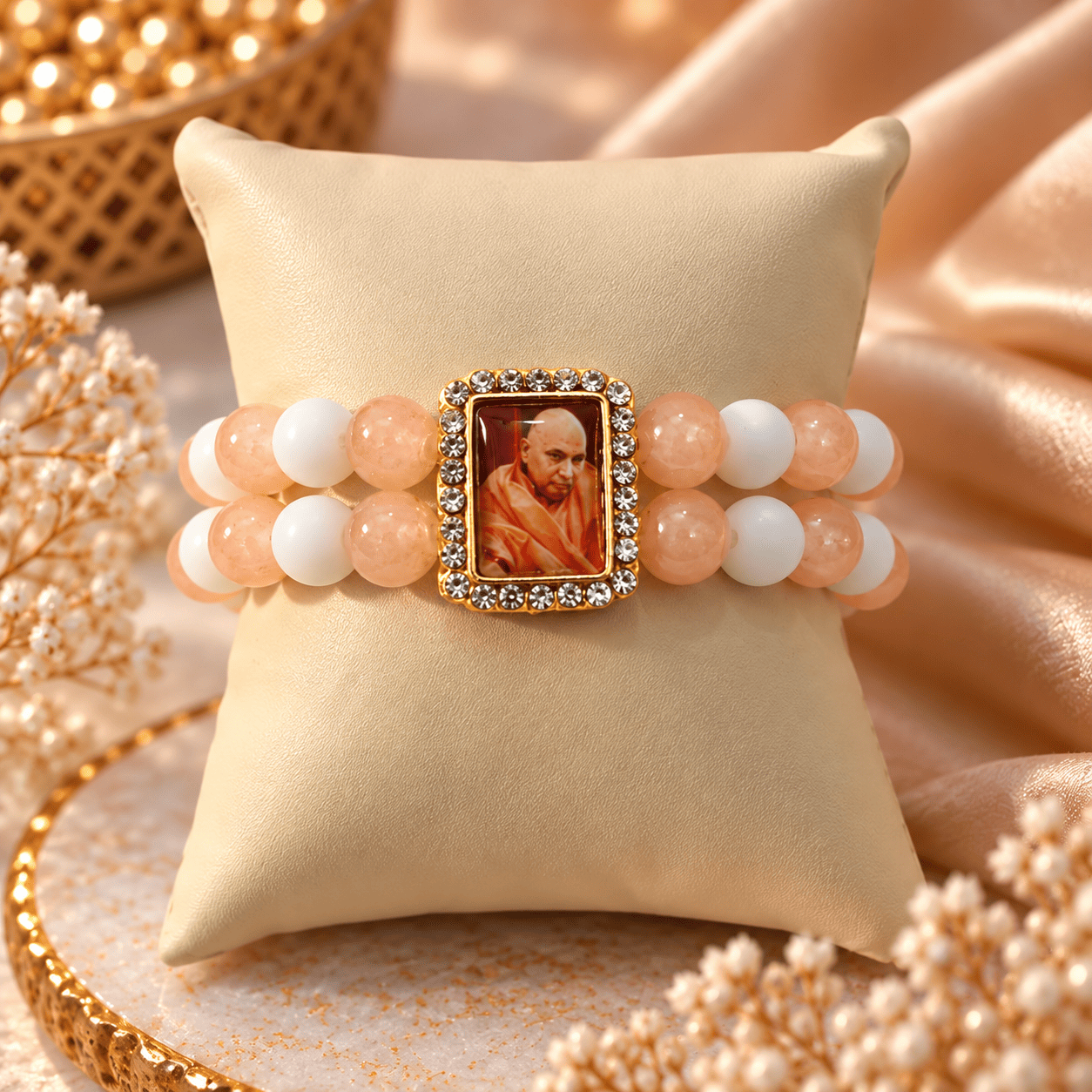 Guruji Blessings Bracelet – Peach Serenity | Grab n Gift Gurujibracelet 11 1