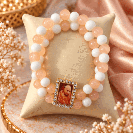 Guruji Blessings Bracelet – Peach Serenity