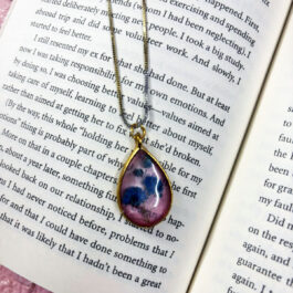 Pink & Gold Drop Pendant