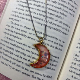 Crescent Moon Resin Pendant