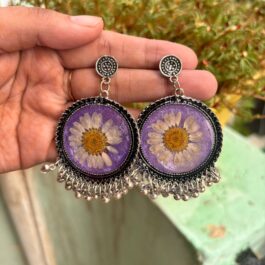 Lavender Resin Earring