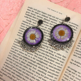 Lavender Resin Earring