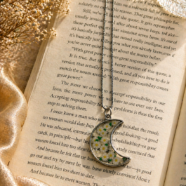 Moon Bloom Resin Pendant