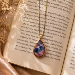 Azure Bloom Resin Pendan