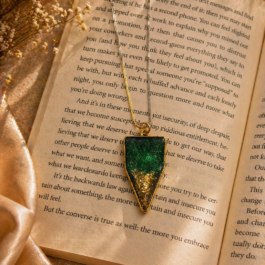 Emerald Aura Resin Pendant