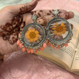 Peach Resin Earring